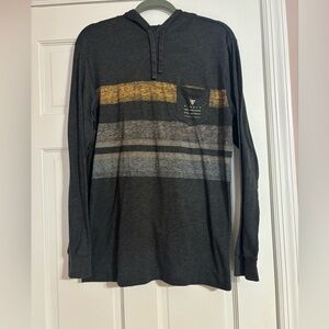 VISSLA Charcoal Striped Hoodie